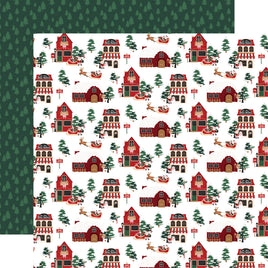 Santa's Shoppes - Echo Park North Pole Christmas Cardstock 12"X12"