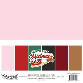 North Pole Christmas -Echo Park Solids Collection Kit 12"X12"