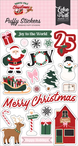 North Pole Christmas - Echo Park Puffy Stickers