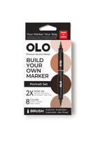 Brush Marker Set, Portrait (8 Colours)
