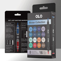 Brush Marker Set, 3 Winter (8pc/16 Colors)