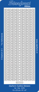 Deco Stickers - Lace Ribbon Silver