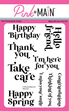 Take Care - Clear Stamp