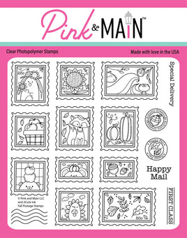 Fall Postage Stamps - Clear