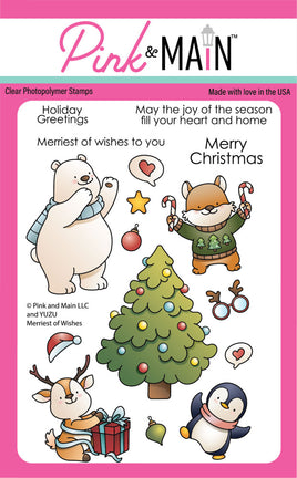 Merriest of Wishes - Clear Stamp