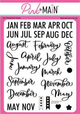 Date It Months - Clear Stamp