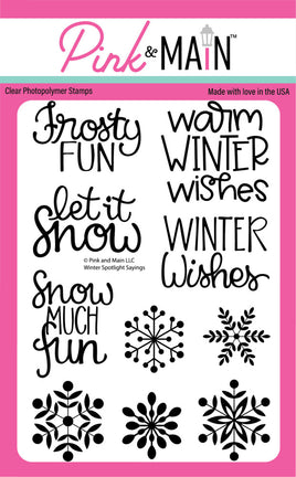 Winter Spotlight Sayings - Clear Stamp