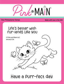 January Cat -  Clear Stamp