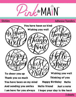 Circle Sentiments - Adhesive Transfer Stickies