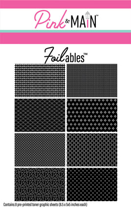 Foilables Pre-Printed Toner Graphic Sheets, Bold Background (8 Designs)