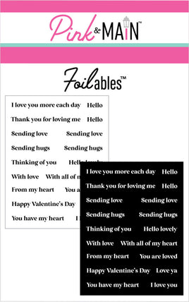 Loving Sentiments (2 Designs) - Foilables Panels