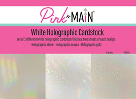 White Holographic Cardstock - 6X6 Paper Pack