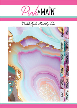 Pastel Agate - Monthly Tabs