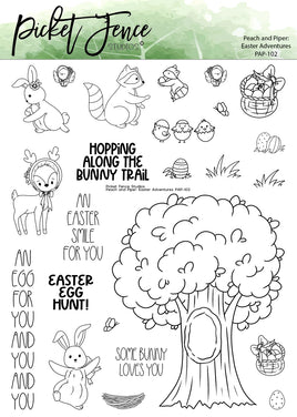 Peach and Piper: Easter Adventures - Clear Stamp