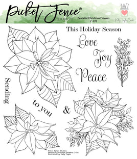 Peaceful Christmas Flowers - Clear Stamp