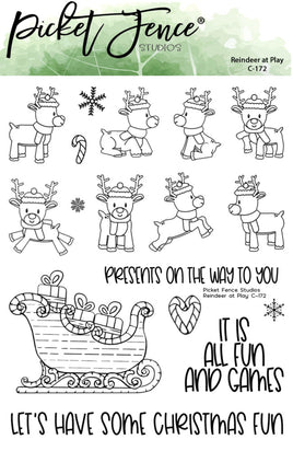 Reindeer at Play - Clear Stamp