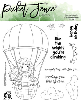 Freckle Friends: Climbing Calliope - Clear Stamp