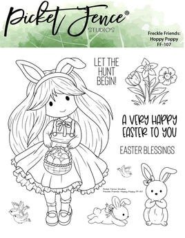 Freckle Friends: Hoppy Poppy - Clear Stamp