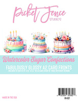 Watercolor Sugar Confections (12pk) - Fabulously Glossy A2 Card Fronts