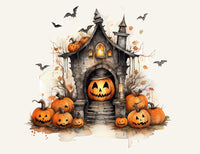 Halloween Cottages (12pk) - Fabulously Glossy A2 Card Fronts