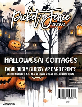 Halloween Cottages (12pk) - Fabulously Glossy A2 Card Fronts