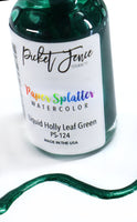 Liquid Holly Leaf Green - Paper Splatter Watercolor