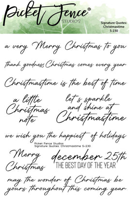 Signature Quotes: Christmastime - Clear Stamp