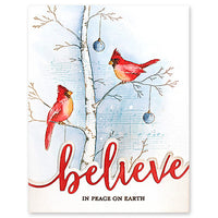 Cardinal Pair - Cling Stamp