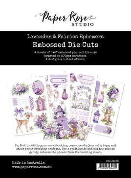 Lavender & Fairies Ephemera Embossed Die Cuts 33528