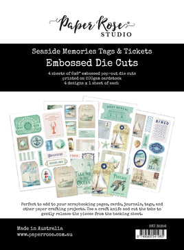 Seaside Memories 6x8" Tags & Tickets Embossed Die Cuts 35356