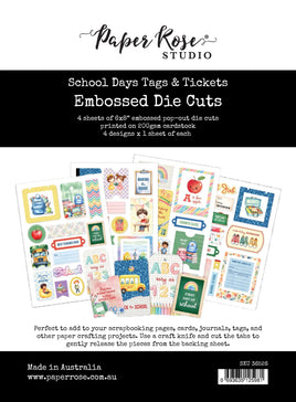 School Days 6x8" Tags & Tickets Embossed Die Cuts 36526