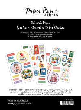 School Days 6x8" Quick Cards Die Cuts 36532