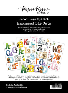 School Days Alphabet 6x8" Embossed Die Cuts 36538