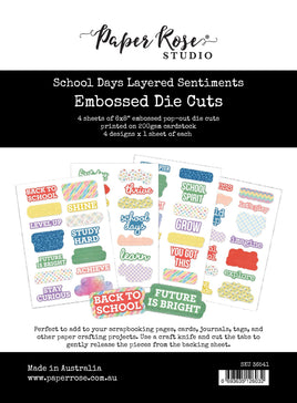 School Days 6 x 8" Layered Sentiments 36541