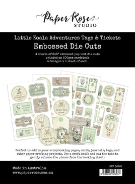 Little Koala Adventures 6x8" Tags & Tickets Embossed Die Cuts 36691