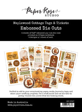 Maplewood Cottage 6x8" Tags & Tickets Embossed Die Cuts