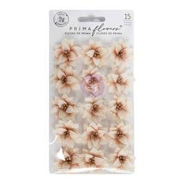 Frosted Petals - Prima Marketing Twinkle & Treats Paper Flowers 15/Pkg