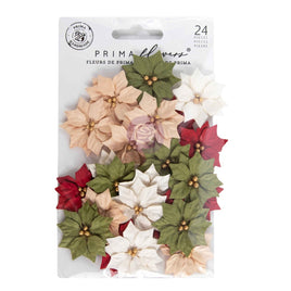 Holiday Blooms - Prima Marketing Twinkle & Treats Paper Flowers 24/Pkg