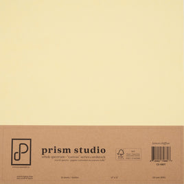 Lemon Chiffon - 12X12 12X12 Whole Spectrum "Canvas" Series Textured Cardstock (25 Sheets)