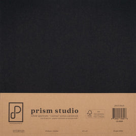 Pitch Black - 12X12 Whole Spectrum "Canvas" Series Textured Cardstock (25 Sheets)