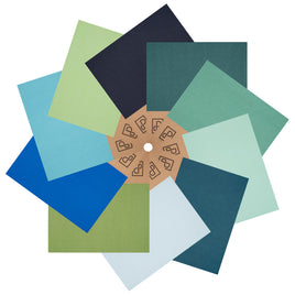 Cool Tones  - 12X12 Whole Spectrum "Canvas" Series Textured Cardstock Multi-Pack (10 Sheets)