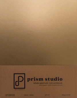 Brushed Gold  8.5X11 Whole Spectrum Foil Cardstock (5 Sheets)