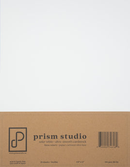 Solar White - 8.5x11 Ultra-Smooth Cardstock 80lb,  (25 sheets)
