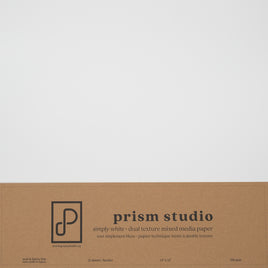 12X12 Mixed Media Paper, Simply White, 129lb (12 sheets)