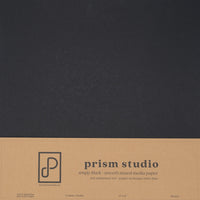 12X12 Mixed Media Paper, Simply Black, 129lb (12 sheets)