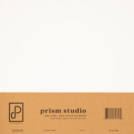 Solar White- 12x12 Ultra-Smooth Cardstock 80lb,  (25 sheets)
