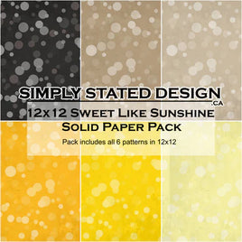 Sweet Like Sunshine 12x12 Solid Paper Pack