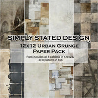Urban Grunge 12x12 Paper Pack