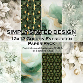 Golden Evergreen 12x12 Paper Pack