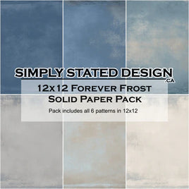 Forever Frost 12x12 Solid Paper Pack